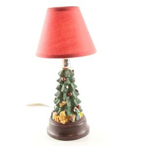 Vintage Collectible Decorated Christmas Tree Lamp